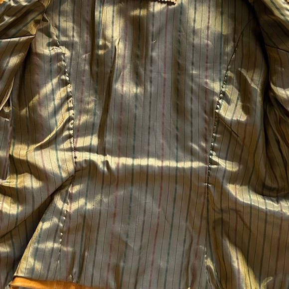 Tiger Print Zip Up Coat with leather insert. - Picture 5 of 7